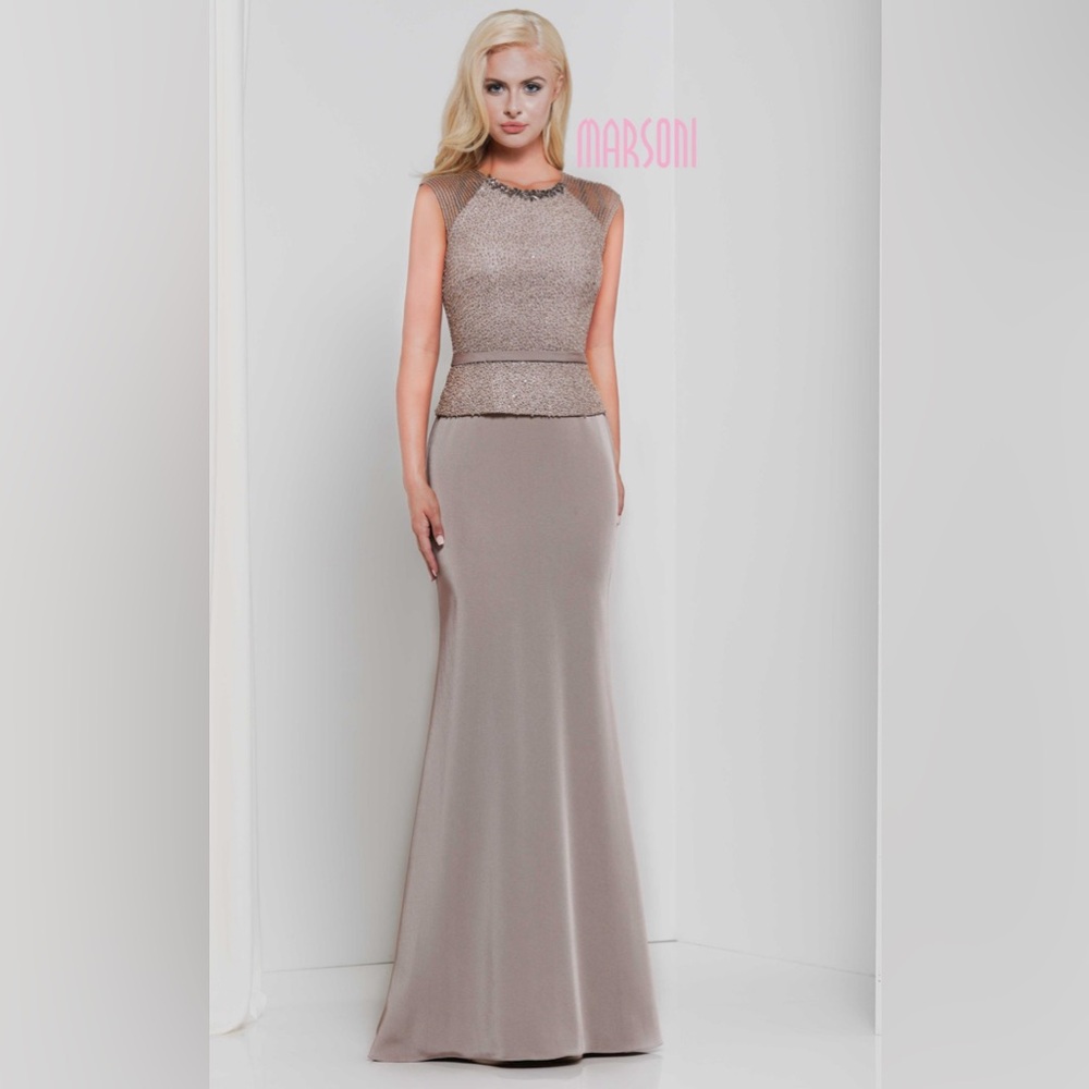 Marsoni Mother of the Bride Dress sz 16 Style M191 Taupe